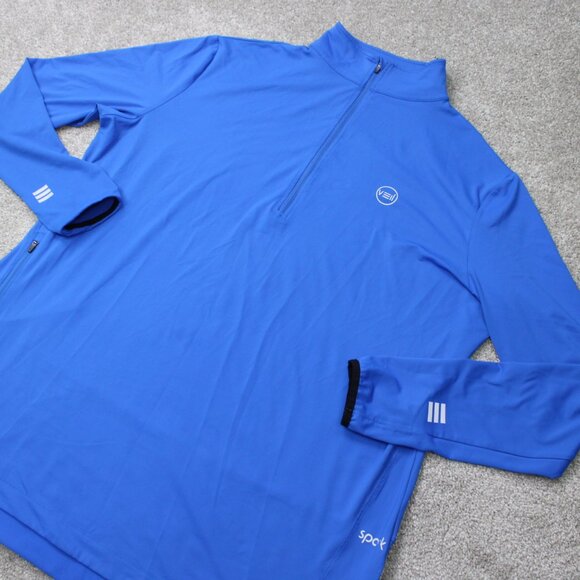 Veil Spark Sweatshirt Mens 2XL XXL Royal Blue 1/2 Zip Performance Athletic L/S - Picture 3 of 15